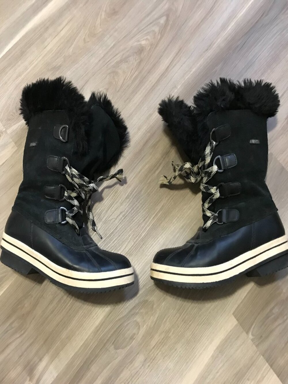 London Fog Avalon Ladies Black Suede Leather Boots Size 10